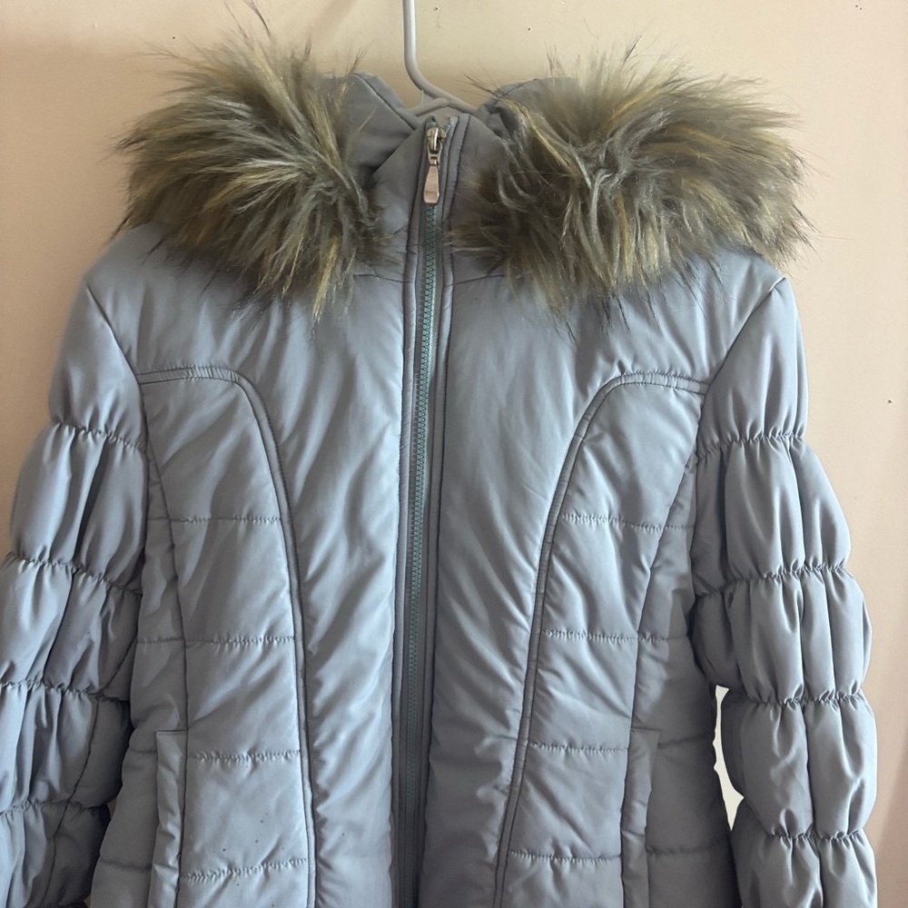Maralyn & Me Light Gray Puffer Coat